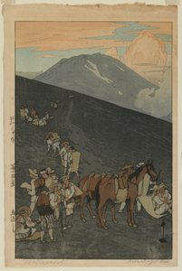 Umagaeshi, z serii Dziesięć widoków góry Fuji, era Showa autorstwa Hiroshi Yoshida
