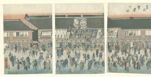Działalność w stolicy Wschodu Toto hanei no zu (tytuł na obiekcie) autorstwa Hiroshige (I) , Utagawa