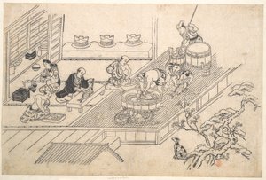 Kuchnia Joroyi autorstwa Hishikawa Moronobu