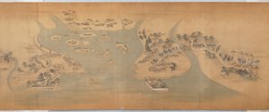 Zwój malarski Tōkaidō autorstwa Hishikawa Moronobu