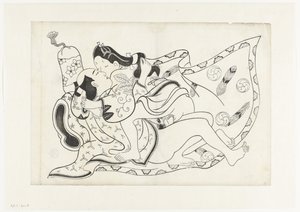 Pokaz erotyczny autorstwa Hishikawa Moroshige (attributed to)