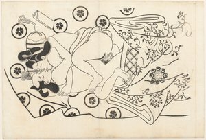 Pokaz erotyczny autorstwa Hishikawa Moroshige (attributed to)