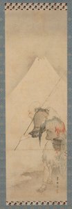 Rybak Hakuryo i góra Fuji, okres Edo, 1770-1820.
