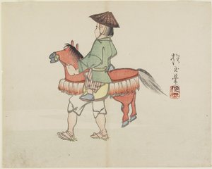 (Performer uliczny w kostiumie konia), ok. 1830 r.