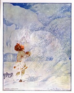 Ilustracja z „Królowej Śniegu” w wydaniu „Bajki” Hansa Christiana Andersena (1805-75) 1920 (akwarela na papierze)