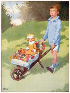 Księżniczka Celandine podjechała wspaniałym powozem, ilustracja z „Josephine Keeps House”, wydanej przez Blackie & Co. autorstwa Honor Charlotte Appleton
