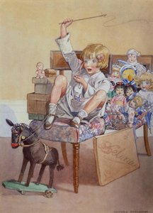 Odjechaliśmy w galopującym tempie (akwarela na papierze) autorstwa Honor Charlotte Appleton