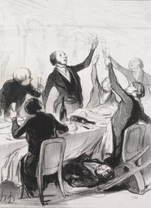 43. toast…za Towarzystwo Wstrzemięźliwości autorstwa Honoré Daumier