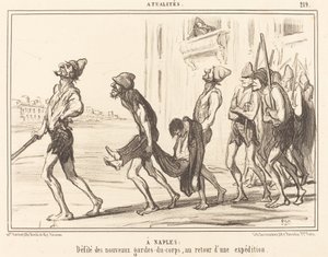 W Neapolu: Parada... ochroniarzy... autorstwa Honoré Daumier