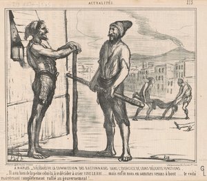 W Neapolu: Delegaci komisji ... autorstwa Honoré Daumier