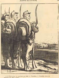 W Paryżu nie mogliśmy... pojechać do Wersalu... autorstwa Honoré Daumier