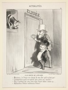 W drzwiach autorstwa Honoré Daumier
