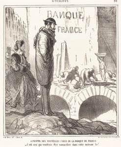 O... piwnicach Banque de France autorstwa Honoré Daumier