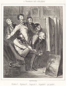 Poprzez warsztaty autorstwa Honoré Daumier