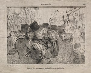Rzeczywistość (nr 260): Widok bulwarów podczas targu drobiazgów autorstwa Honoré Daumier
