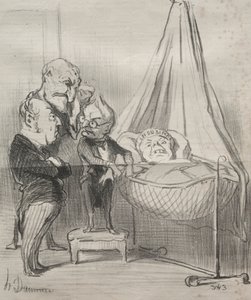 Fakty: Zdecydowanie bardzo chora!..., 1851. autorstwa Honoré Daumier