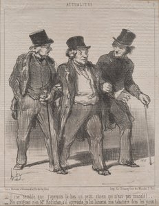 Fakty nr 7: Wydaje mi się, że widzę tam pieska bez kagańca!..., 1852. autorstwa Honoré Daumier