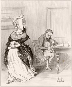 Żegnaj kochanie, idę do moich wydawców... autorstwa Honoré Daumier
