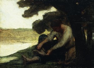Po kąpieli; Apres le Bain, ok.1846 autorstwa Honoré Daumier