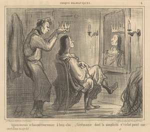 Agamemnon koronowany za zamkniętymi drzwiami autorstwa Honoré Daumier