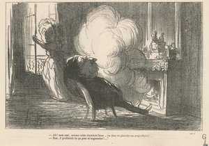 Ach! ... Jak ten komin dymi ... autorstwa Honoré Daumier