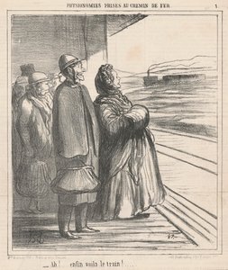 Ach! Wreszcie jest pociąg! ... autorstwa Honoré Daumier
