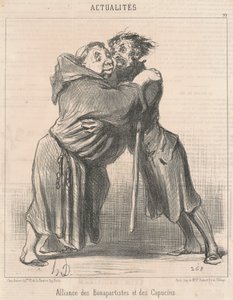 Sojusz bonapartystów i kapucynów autorstwa Honoré Daumier