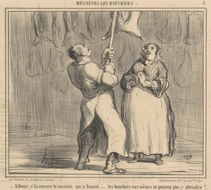 Chodź, znowu jest owca, która się podniosła autorstwa Honoré Daumier
