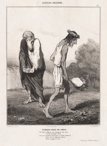 Historia starożytna: pl. 27, Telemach spustoszony przez miłość autorstwa Honoré Daumier