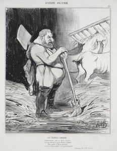 Historia starożytna, tablica 26: Stajnia Augeas autorstwa Honoré Daumier