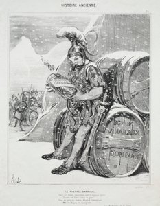 Historia starożytna, tablica 28: Przejście Hannibala, 6 października 1842 r. autorstwa Honoré Daumier