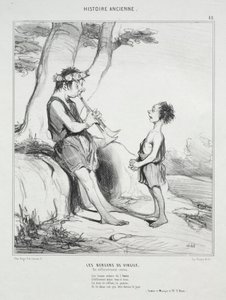 Historia starożytna, płyta 48: Pasterze Wergiliusza autorstwa Honoré Daumier