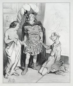 Apelles i Campaste autorstwa Honoré Daumier