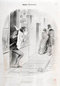 Grafika: Honore Daumier (1808-1879). Charivari pochodzi z 1840 r. Serie MORIES CONJUAL „” To moja żona!!! „” MUZEUM SZTUK PIĘKNYCH – PAŁAC LONGCHAMP, MARSEILLE autorstwa Honoré Daumier
