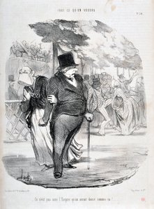 Grafika: Honore Daumier (1808-1879). Charivari pochodzi z 1849 roku: Serie WSZYSTKO CO BĘDZIESZ „”To nie jest Imperium, żebyśmy tak tańczyli!...”” MUZEUM SZTUK PIĘKNYCH - PAŁAC LONGCHAMP, MARSEILLE autorstwa Honoré Daumier