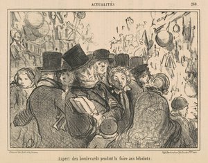 Wygląd bulwarów podczas kiermaszu ciekawostek autorstwa Honoré Daumier