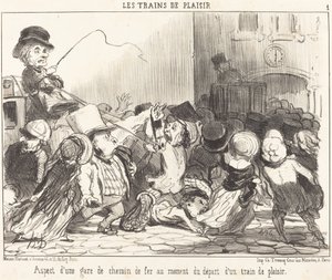 Wygląd dworca kolejowego... autorstwa Honoré Daumier