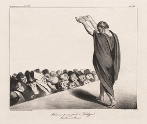 Ateńczycy strzeżcie się Phillipa! (Demostenes do Ateńczyków) autorstwa Honoré Daumier