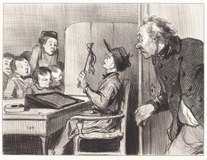 Czekaj... dam ci trochę... od nauczyciela autorstwa Honoré Daumier