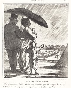 Na Camp de Chalons autorstwa Honoré Daumier