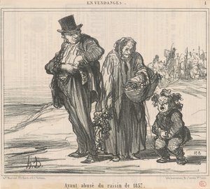 Po nadużyciu winogron z 1857 r. autorstwa Honoré Daumier