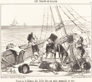 Po niefortunnym pomyśle wypłynięcia... na morze autorstwa Honoré Daumier