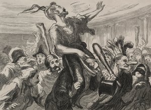 Bal w Operze: niech żyją flambarci. autorstwa Honoré Daumier