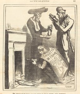 Bardzo zdenerwowany, że nie znalazłem... korony... autorstwa Honoré Daumier