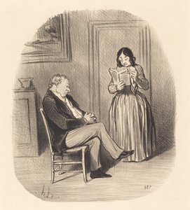 Bourgeois czytany po obiedzie, kilka rozdziałów... autorstwa Honoré Daumier