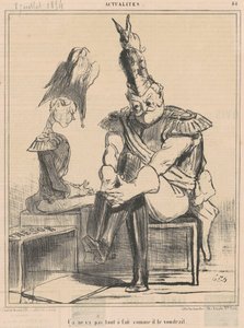 Nie idzie... tak jak by chciał autorstwa Honoré Daumier