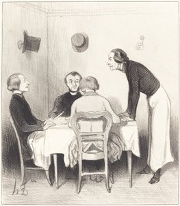 marchewka w restauracji autorstwa Honoré Daumier