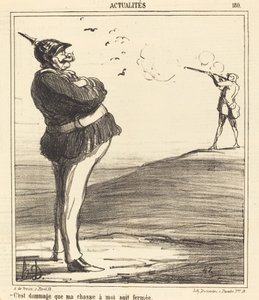 Szkoda, że ​​moje polowanie na mnie jest zamknięte autorstwa Honoré Daumier