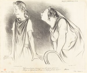 Urocze... ciągnące za sobą wszystkie serca... autorstwa Honoré Daumier