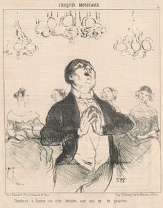 Chcąc zafascynować bogatego... autorstwa Honoré Daumier